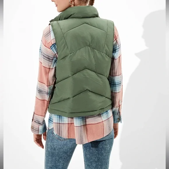 AE Puffer Vest - Olive - Picture 7 of 9
